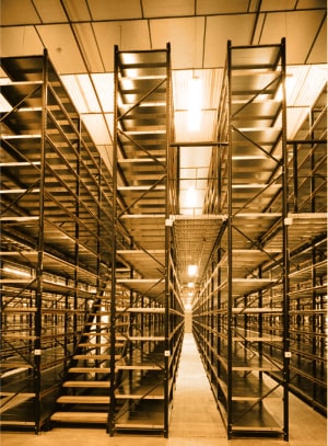 Mezzanine racking for growing indoors